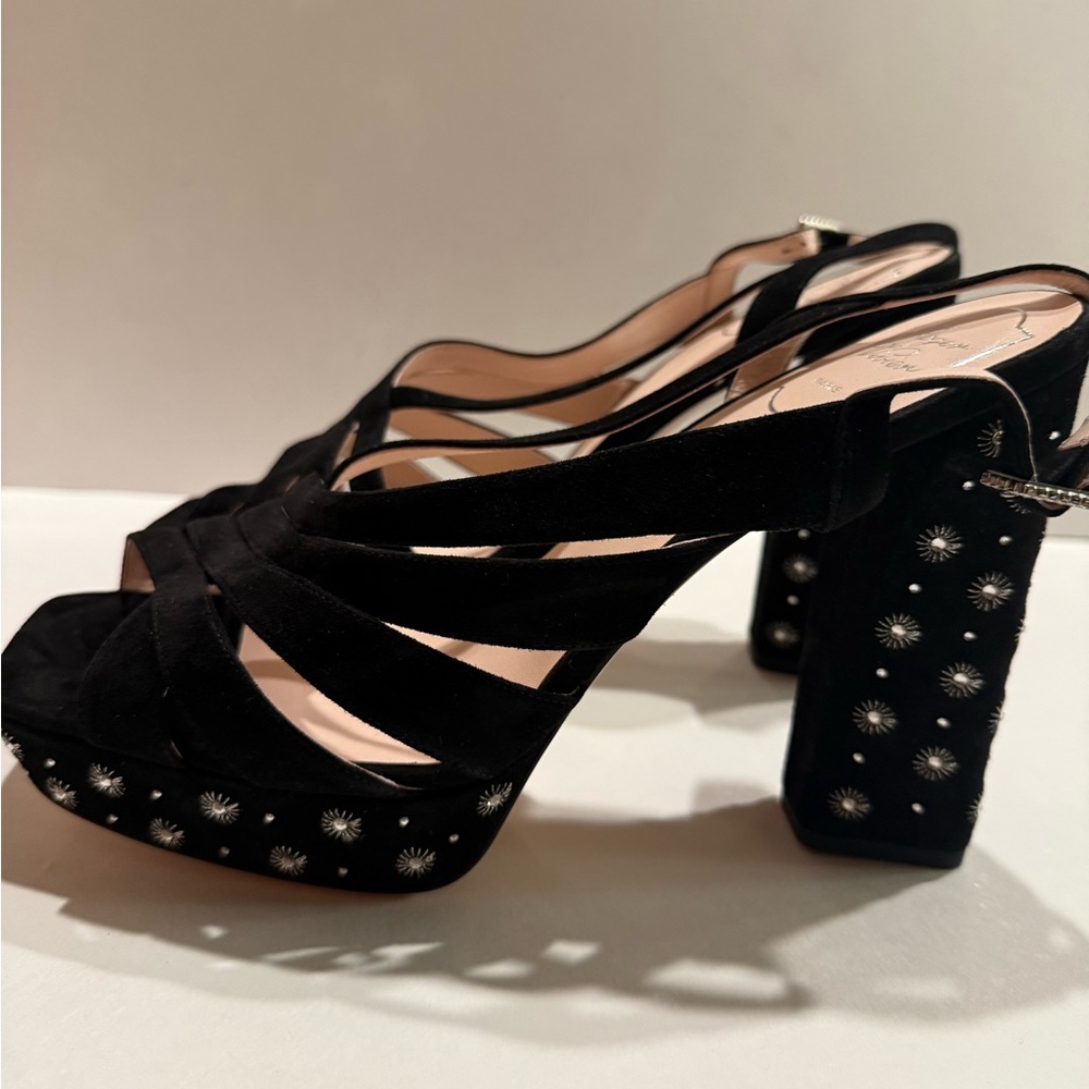 Roger Vivier Suede Crystal Embellishments Slingback Sandals Women's Size:9/5 -10 - Picture 5 of 16